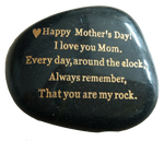 Mother's Day gift, engraved stone. - STERLINGCLAD 