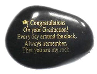 Graduation Gifts -You are my rock." Engraved rock Graduation Gifts For Her or Him (River Rock)