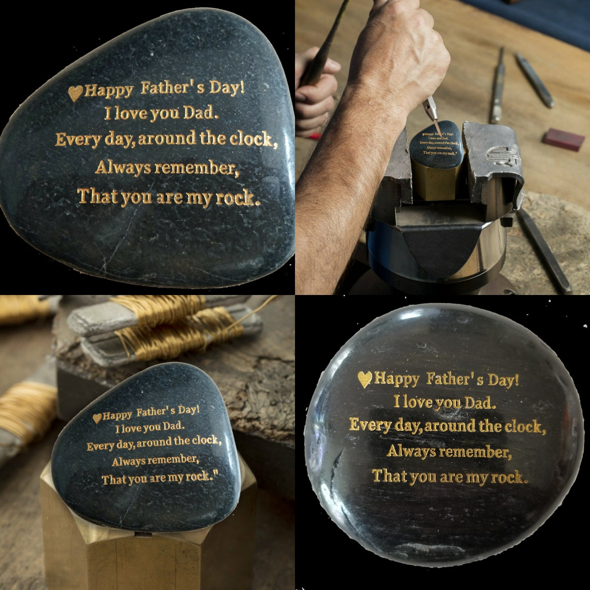 Father's Day Gifts, Engraved Rock gift – STERLINGCLAD
