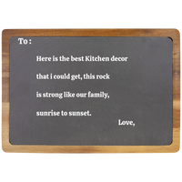 Kitchen Decor Personalized Engraved Cutting Board - Acacia Wood/Slate - Home decor housewarming gift.